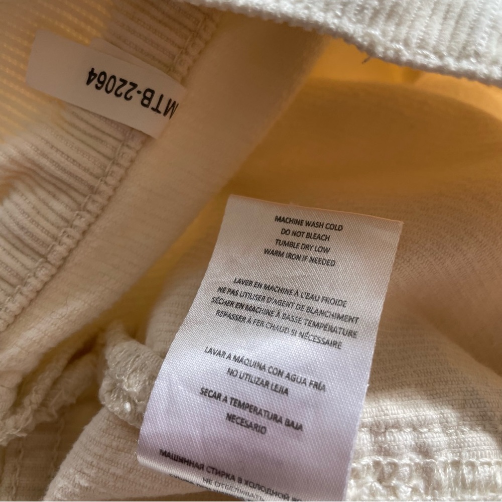 RE/DONE 70s pocket loose flare pants, vintage ivory, off white corduroy 28 $295 - Picture 7 of 8